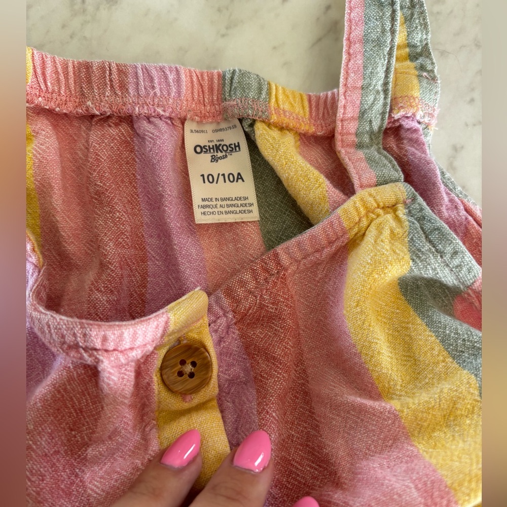 3 for $20! OshKosh B'gosh Multicolor Striped jumpsuit